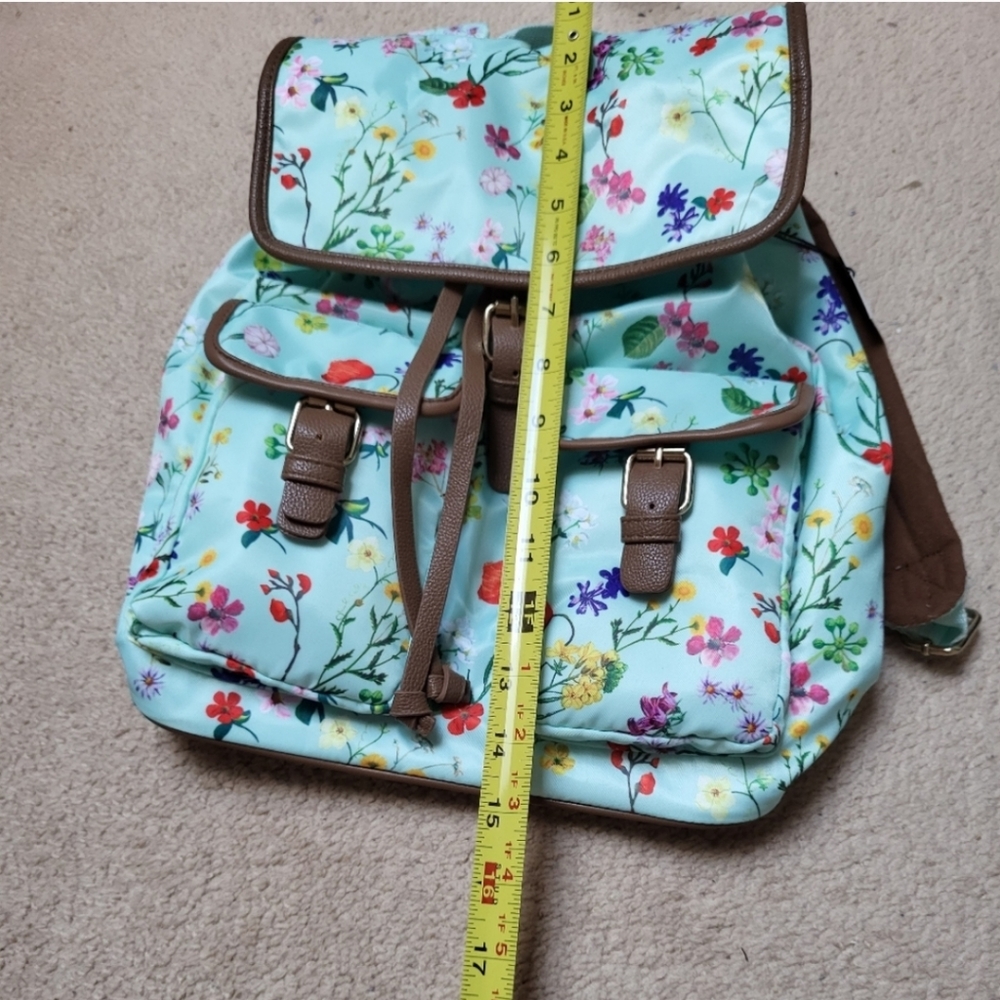 Teal Floral Backpack Froom Indigo, New With Tags - Picture 5 of 5